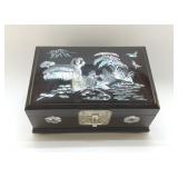 JAPANESE MOTHER OF PEARL JEWELRY BOX MUSICAL