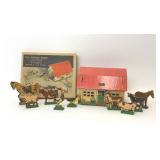 VTG CARDBOARD THE MERRY BARN FARM ANIMAL TOYS