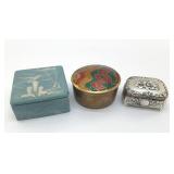 SET OF TRINKET BOXES (3)