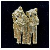SCHNAUZER PIN UNSIGNED, JET EYES