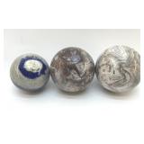 3 QUARTZ CRYSTAL SPHERES