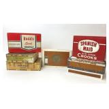 7 ASSORTED VTG CIGAR BOXES