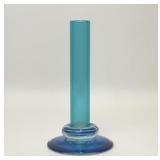 2005 CHATHAM GLASS CO BLUE ART GLASS BUD VASE