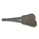ANTIQUE WOODEN ASIAN OPIUM SCALE CASE ELEPHANT