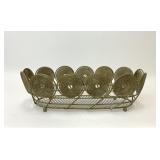 BRASS WIRE COILED DECORATIVE BASKET