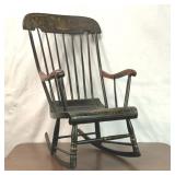 1960 FRANCIS PARISETTE TOLE STENCIL ROCKING CHAIR
