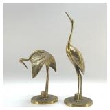BRASS HERON FIGURES 12"