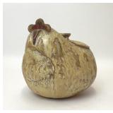 VTG FOLK ART POTTERY CHICKEN COOKIE JAR