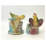 2 VTG CERAMIC BIRD PLANTERS