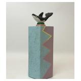 VTG WATERS STUDIO POTTERY PASTEL ORCA PILLAR DECOR