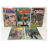 5 ASSORTED CONAN CAPT SAVAGE INDIANA JONES COMICS