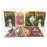 7 ASSORTED ELVIRA HARLEY QUINN COMICS