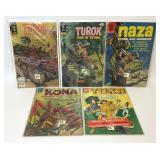 5 ASSORTED TUROK NAZA TOKA KONA COMICS
