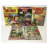 5 ASSORTED WAR ARMY AIR FORCE COMICS