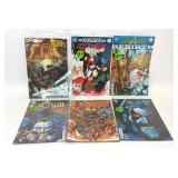 6 ASSORTED DC COMICS LOBO FLASH HARLEY QUINN,