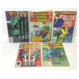 5 ASSORTED MARVEL AND DC COMICS SUPERHEROES