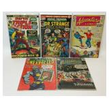 5 ASSORTED MARVEL COMICS DC ADVENTURE COMICS