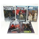 5 ASSORTED DARK HORSE COMICS STAR WARS LEGACY