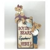 BOYDS BEARS SPOKEN HERE WOODEN EASEL STYLE SIGN