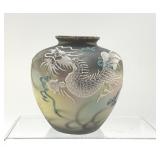 ANTIQUE HAND PAINTED DRAGONWARE  VASE