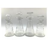 1890's OIL AND VINEGAR CASTOR JARS