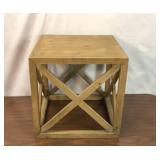 17" square wood table