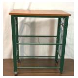 30 x 26 x 16" rolling wood and metal shel