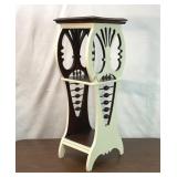 Antique Art Nouveau harp side table/plant Stand