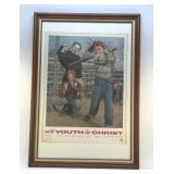 1950S YOUTH FOR CHRIST PRINT, NUN UMPIRE
