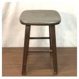 Vintage 18 inch wood stool