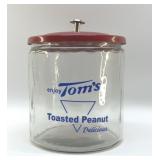 TOMS TOASTED PEANUTS JAR WITH RED LID
