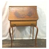 LADIES FRENCH ANTIQUE SECRETARY DESK PAINTED SCENE
