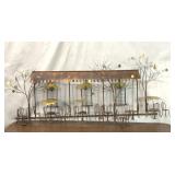 1960s CURTIS JERE CAFE PARIS METAL WALL SCULPTURE