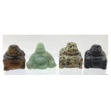 4 KIRK CRYSTAL LAUGHING BUDDHA