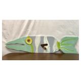 HANDMADE SALVAGED WOOD FISH BEACH WALL DECOR