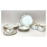 VTG ART DECO STYLE BAVARIAN PORCELAIN CHINA DISHES