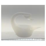ALBERT PRICE FROSTED GLASS SWAN 4'