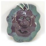 9' King's pottery wall mask Seagrove NC