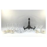 ASSORTED 1940S GLASSWARE PINEAPPLE PLATTER