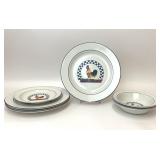 CENTURY STONEWARE REMY ROOSTER DISHES