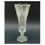 8" Fostoria Clear Coin Dot Vase