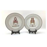 FRENCH CHAIRS, COLLECTION PLATES