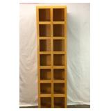 89 x 25 x 13" tall wood cube shelf