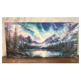 MOUNTAINS PRINT ON CANVAS 20 x 39