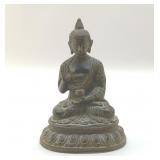 7" VTG Thai Style Bronze Buddha Statue