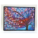 ABSTRACT TREE FRAMED ART