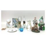 ASSORTED TRINKETS & TREASURES PORCELAIN OIL LAMPS