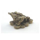 Small 3" Feng Shui Money Toad/Chan Chu Brass