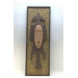 METAL FACE MASK WALL  ART 34"