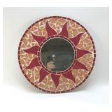 MOSAIC TILE SUN MIRROR 15"